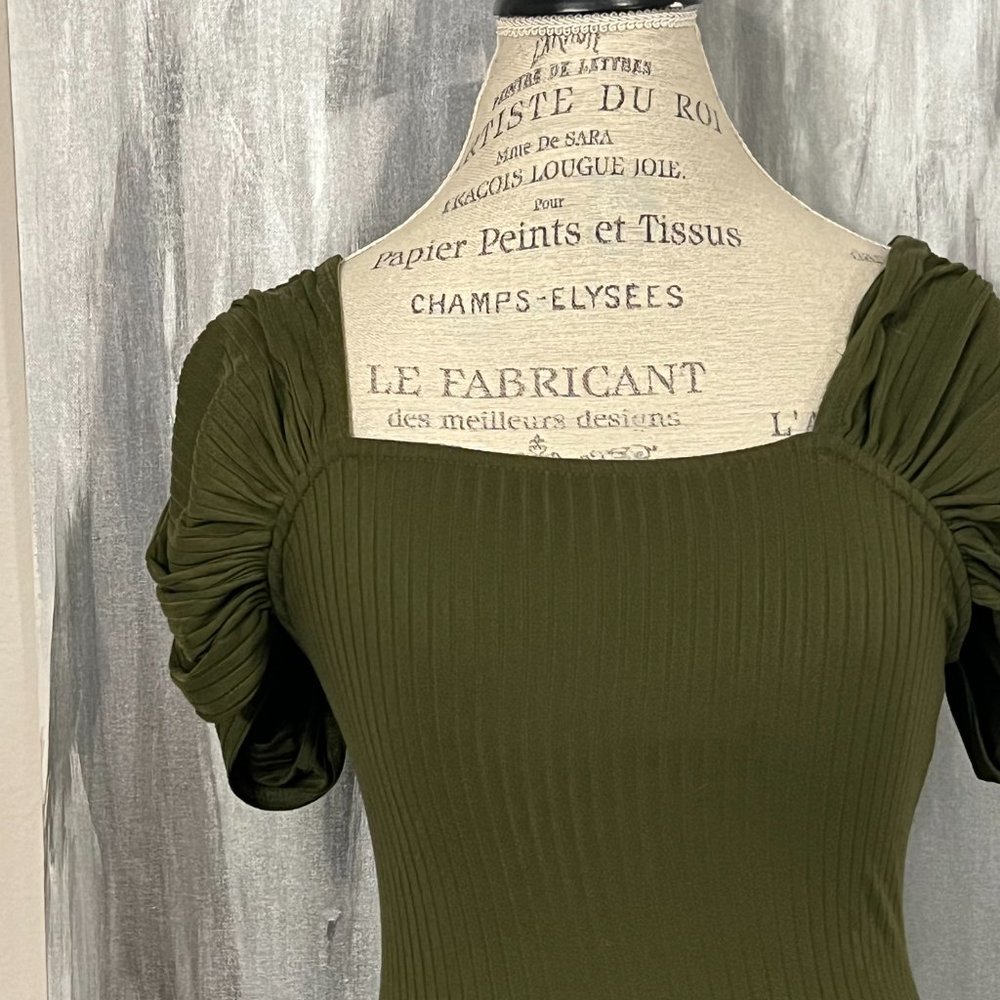 Free People Green Front Row Bodysuit